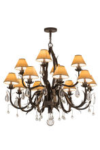 2nd Avenue Designs Blue 161602 - 42" Wide Slenderleaf 12 Light Chandelier