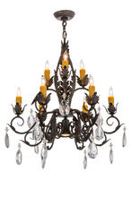 2nd Avenue Designs Blue 162815 - 26"W New Country French 9 LT Chandelier