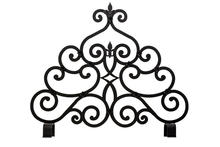 2nd Avenue Designs Blue 162817 - 36" Wide X 32" High Fleur-de-lis Fireplace Screen