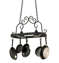 2nd Avenue Designs Blue 166119 - 32" Long Elana 2 Light Pot Rack