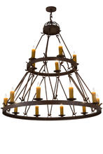 2nd Avenue Designs Blue 169258 - 54" Wide Lakeshore 15 Light Two Tier Chandelier