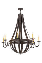 2nd Avenue Designs Blue 169875 - 48"W Barrel Stave Metallo 8 LT Chandelier