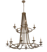 2nd Avenue Designs Blue 170379 - 60" Wide Octavia 15 Light Two Tier Chandelier