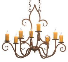 2nd Avenue Designs Blue 177156 - 36" Long Clifton 8 Light Oblong Chandelier