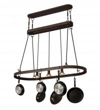 2nd Avenue Designs Blue 181921 - 55" Long Harmony 3 Light Pot Rack