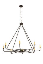 2nd Avenue Designs Blue 183491 - 57"W Brach Ring 8 LT Chandelier