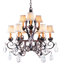 2nd Avenue Designs Blue 191859 - 26"W New Country French 9 LT Chandelier