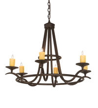 2nd Avenue Designs Blue 196944 - 36" Wide Octavia 6 LT Chandelier