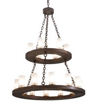 2nd Avenue Designs Blue 197989 - 36" Wide Loxley 18 LT Two Tier Chandelier
