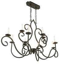 2nd Avenue Designs Blue 210724 - 48" Long Clifton Oval 10 Light Chandelier