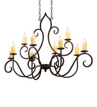 2nd Avenue Designs Blue 237296 - 48" Long Clifton 10 Light Oblong Chandelier