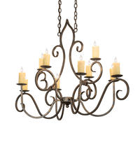 2nd Avenue Designs Blue 247230 - 48" Long Clifton 10 Light Oblong Chandelier