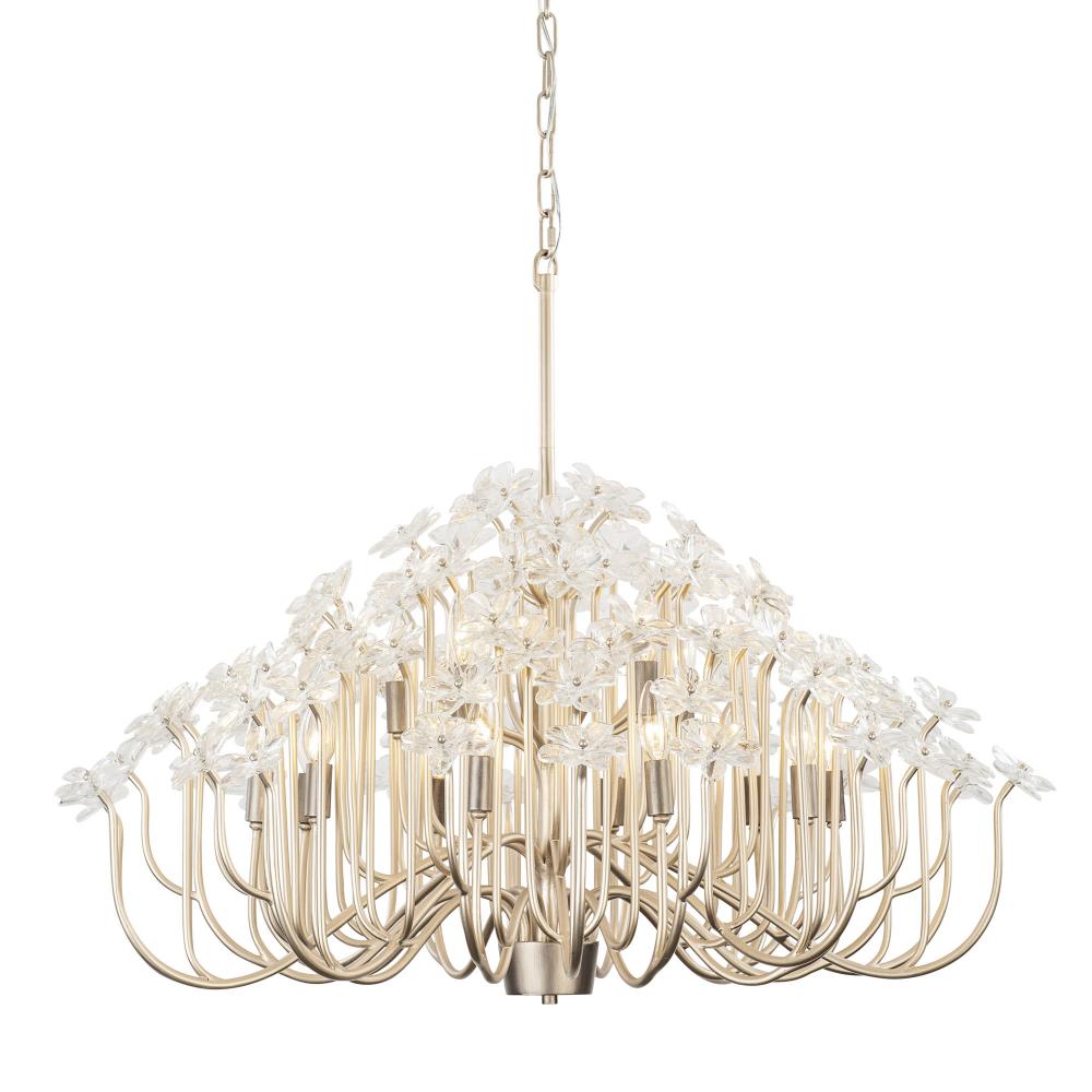 Wildflower 15-Lt Chandelier - Gold Dust/Artifact