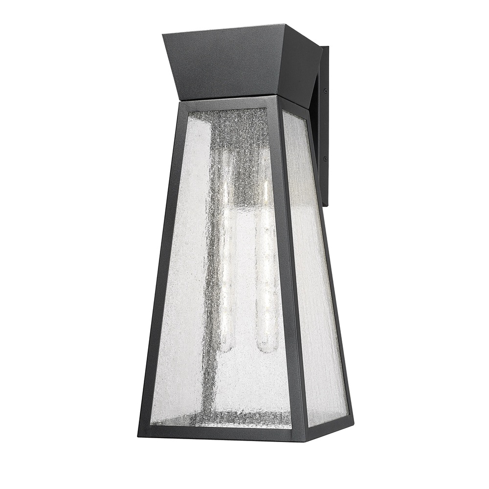 Lucian Collection 2-Light Outdoor Wall Light Black