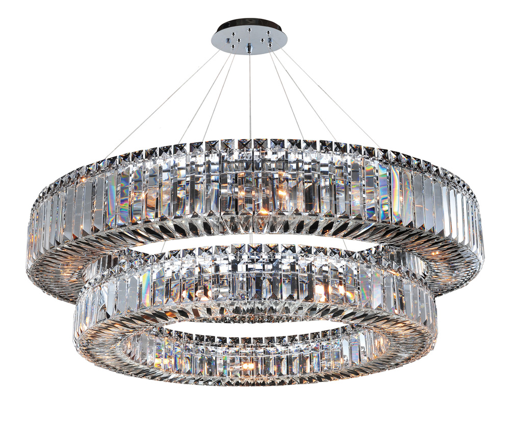 Rondelle 36 Inch 2 Tier Pendant