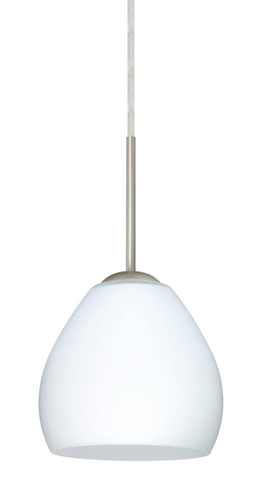 Besa Bolla Pendant Satin Nickel Opal Matte 1x40W G9