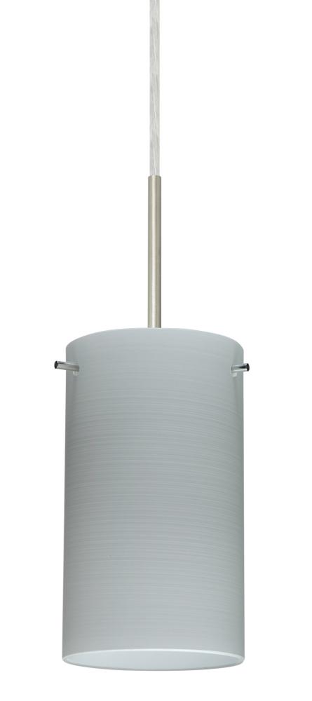 Besa Stilo 7 Pendant Satin Nickel Chalk 1x40W B10 Med