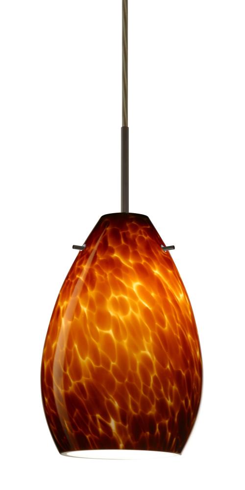 Besa Pendant Pera 6 Bronze Amber Cloud 1x5W LED, 15Ft Cord