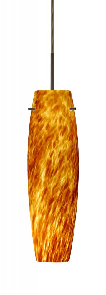 Besa Tu Tu Pendant Bronze Amber Cloud 1x40W Halogen