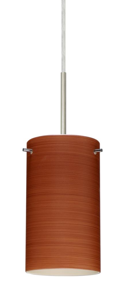 Besa Stilo 7 Pendant Satin Nickel Cherry 1x40W G9