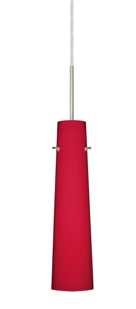 Besa Camino Pendant Satin Nickel Ruby Matte 1x40W Halogen