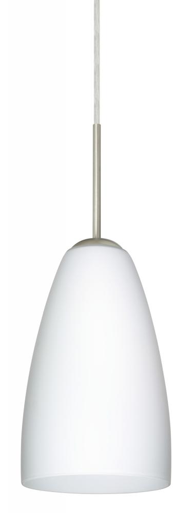 Besa Riva 9 Pendant Satin Nickel Opal Matte 1x75W Medium Base