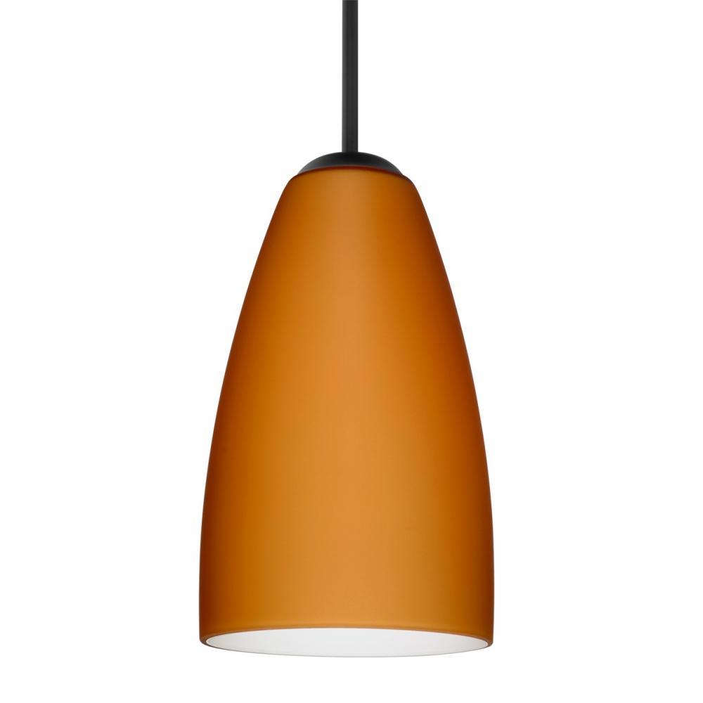 Besa Riva 9 Pendant Black Amber Matte 1x75W MAX E26 Base