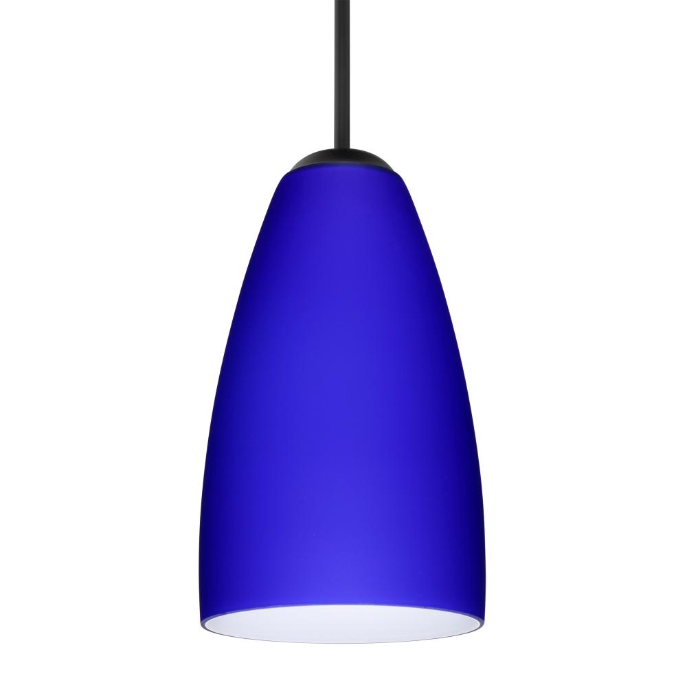 Besa Riva 9 LED Pendant Cobalt Blue Matte Black 1x9W LED