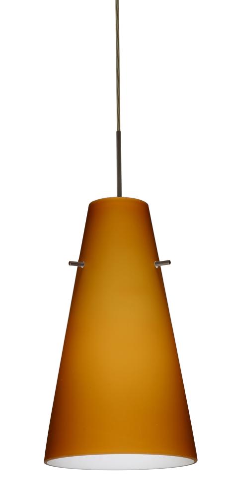 Besa Cierro Pendant Bronze Amber Matte 1x100W Medium Base, 15Ft. Cord