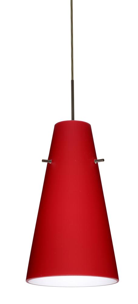 Besa Cierro Pendant Bronze Ruby Matte 1x100W Medium Base, 15Ft. Cord