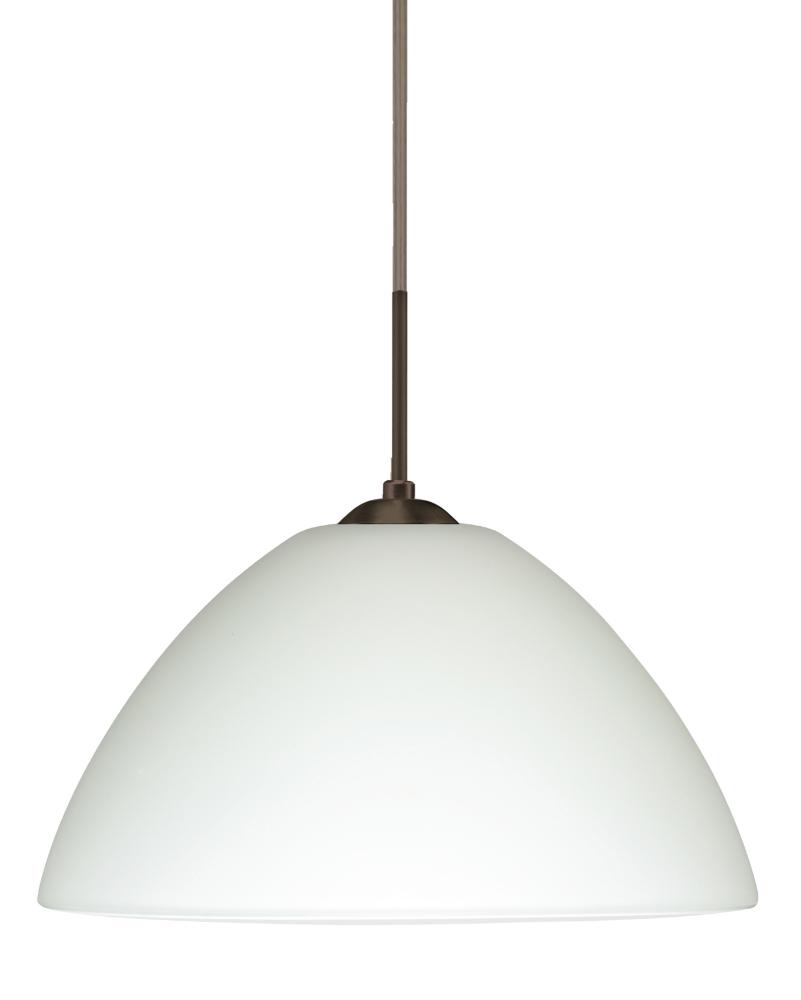 Besa Tessa Pendant Bronze White 1x75W Medium Base, 15Ft. Cord