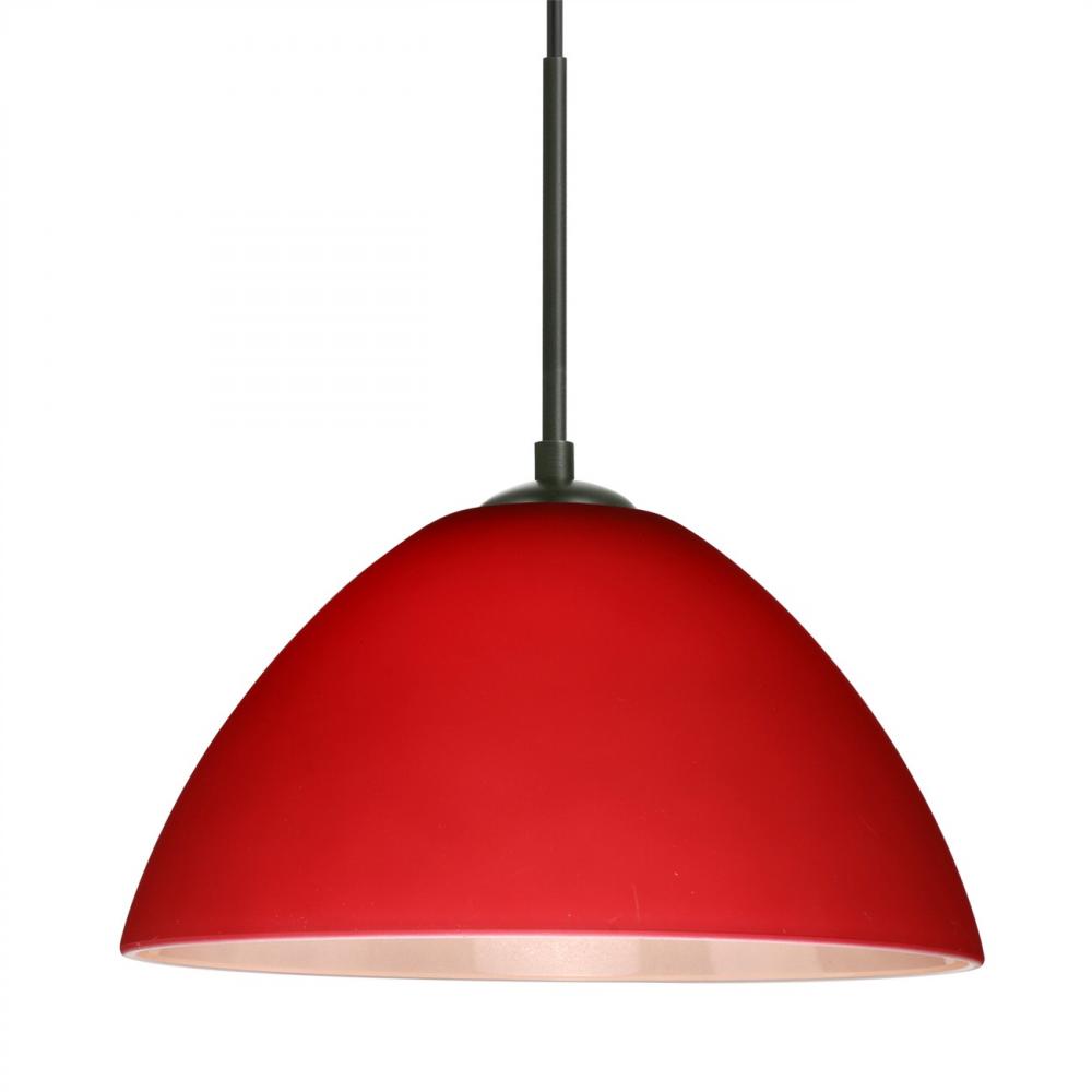 Besa Tessa LED Pendant Red Matte Black 1x9W LED