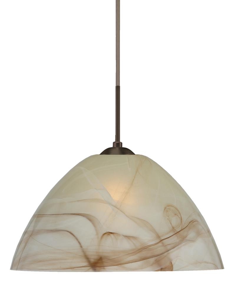 Besa Tessa Pendant Bronze Mocha 1x75W Medium Base, 15Ft. Cord