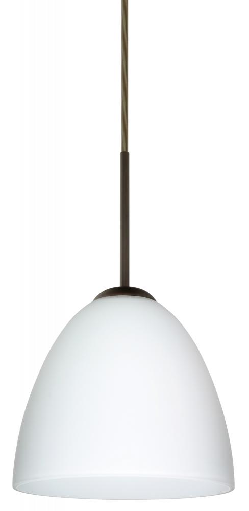 Besa Vila Pendant Bronze Opal Matte 1x60W Medium Base, 15Ft. Cord