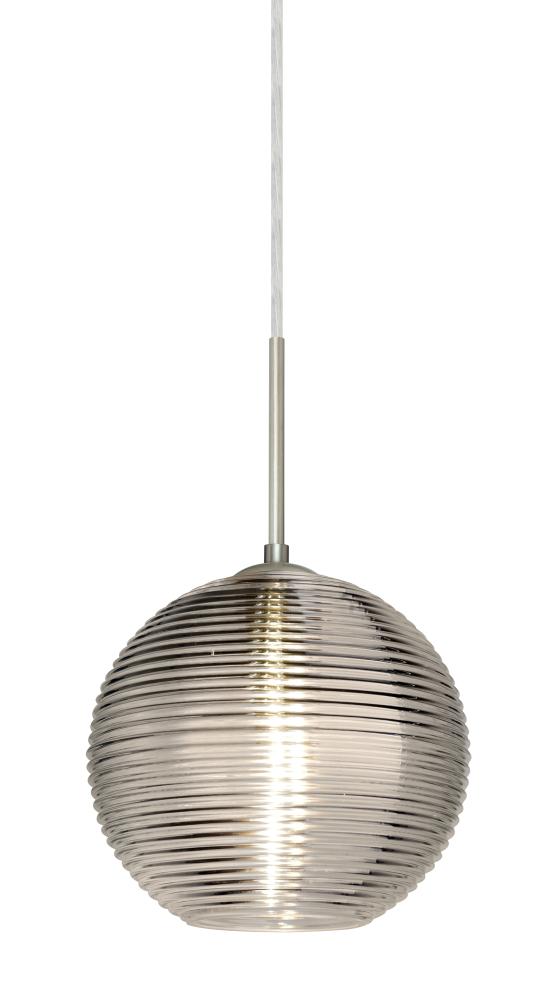 Besa Kristall 8 Pendant Satin Nickel Smoke 1x75W Medium Base