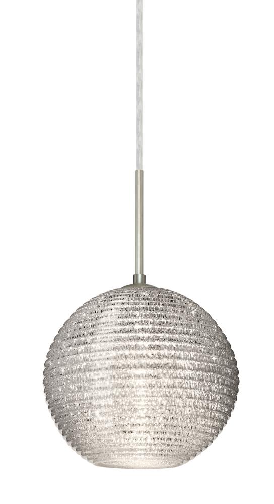 Besa Kristall 8 Pendant Satin Nickel Glitter 1x9W LED