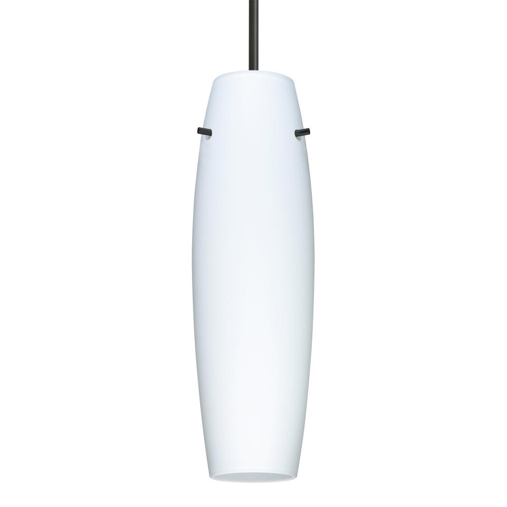 Besa Pendant Suzi 14, Black, Opal Matte 1x100W MAX E26 Base