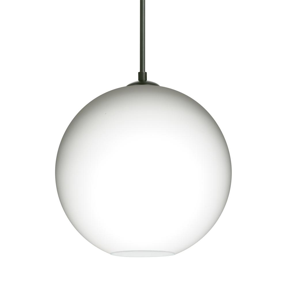 Besa Coco 8 Pendant, Opal Matte, Black Finish, 1x60W MAX E26 Base