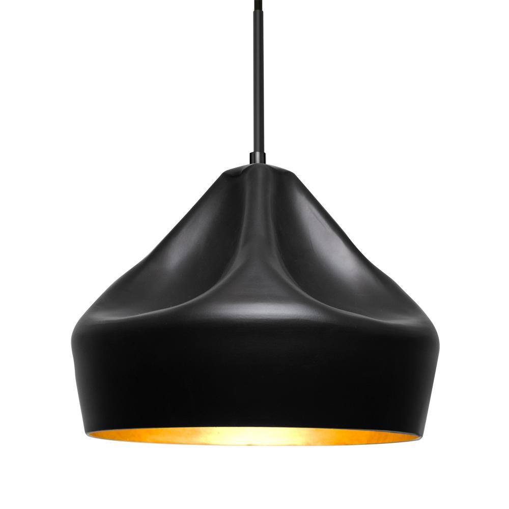 Besa Lotus Pendant, Black Finish, 1x60W MAX E26 Base