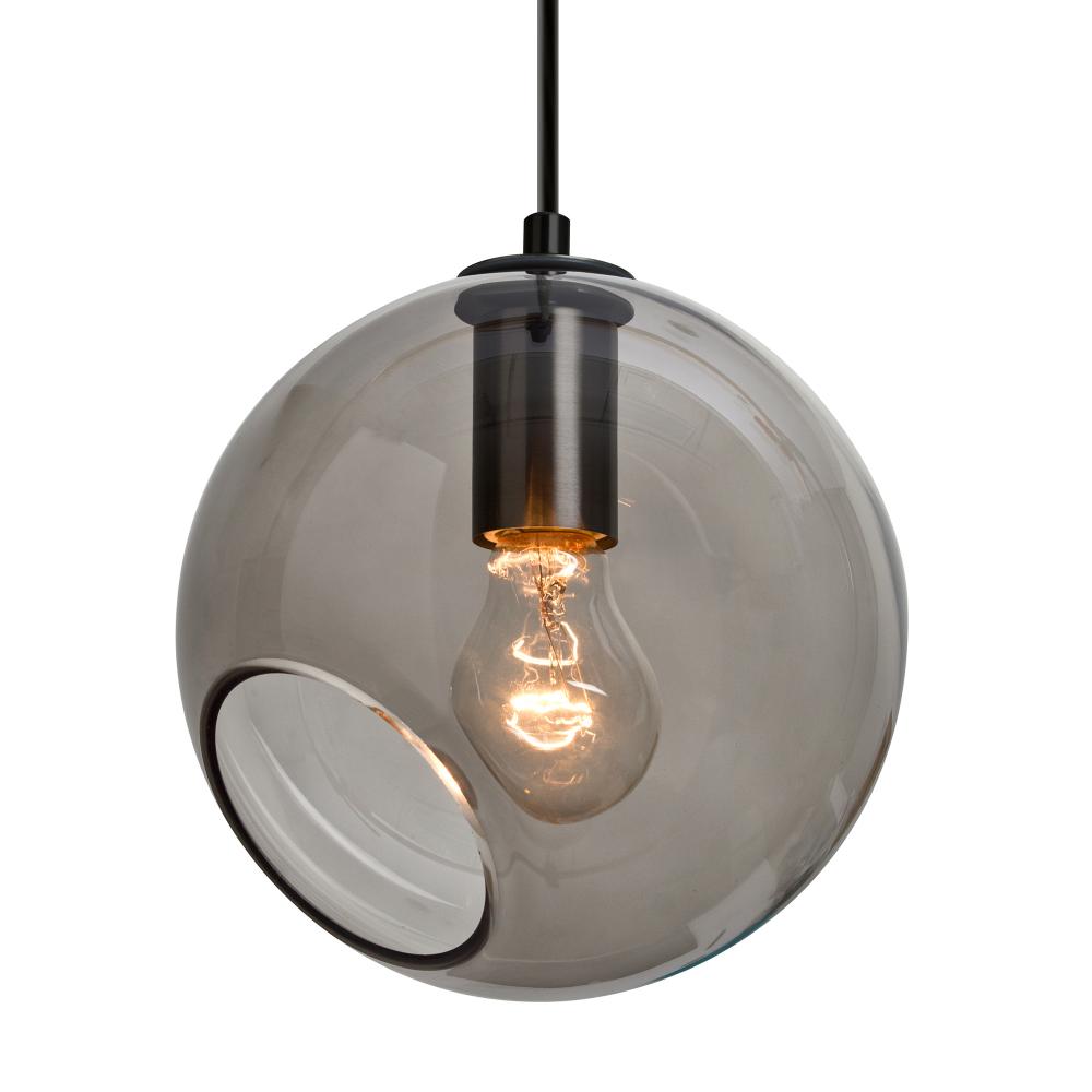 Besa, Maestro 8 Cord Pendant, Smoke, Black Finish, 1x60W MAX E26 Base