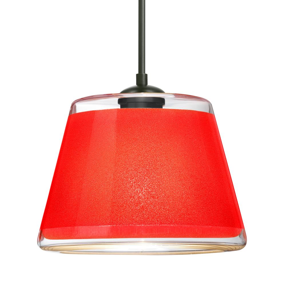 Besa Pendant Pica 9 Black Red Sand 1x9W LED