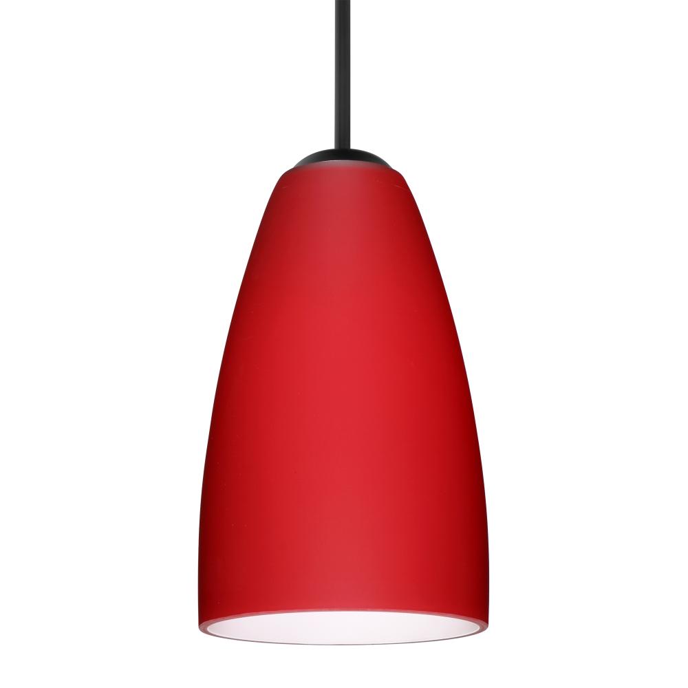 Besa Riva 9 LED Pendant Ruby Matte Black 1x9W LED