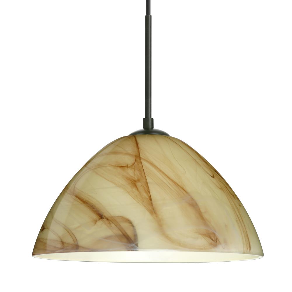 Besa Tessa Pendant Black Mocha 1x75W MAX E26 Base