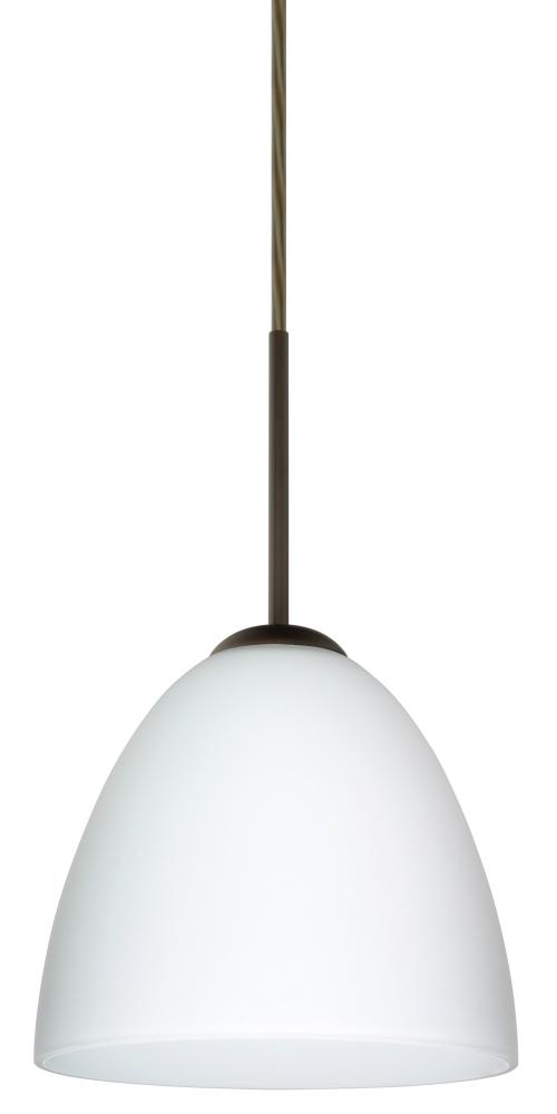 Besa Vila Pendant Bronze Opal Matte 1x60W Medium Base, 15Ft. Cord