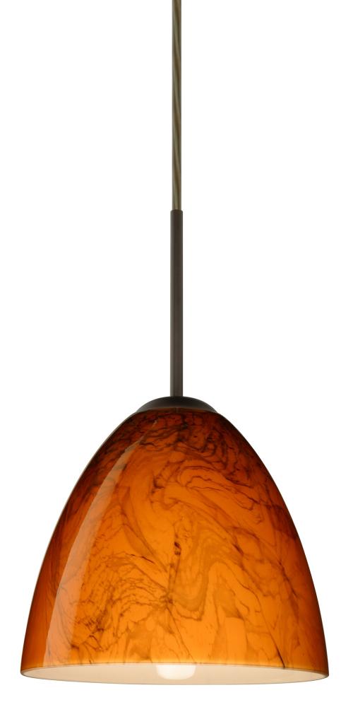 Besa Vila Pendant Bronze Habanero 1x60W Medium Base, 15Ft. Cord