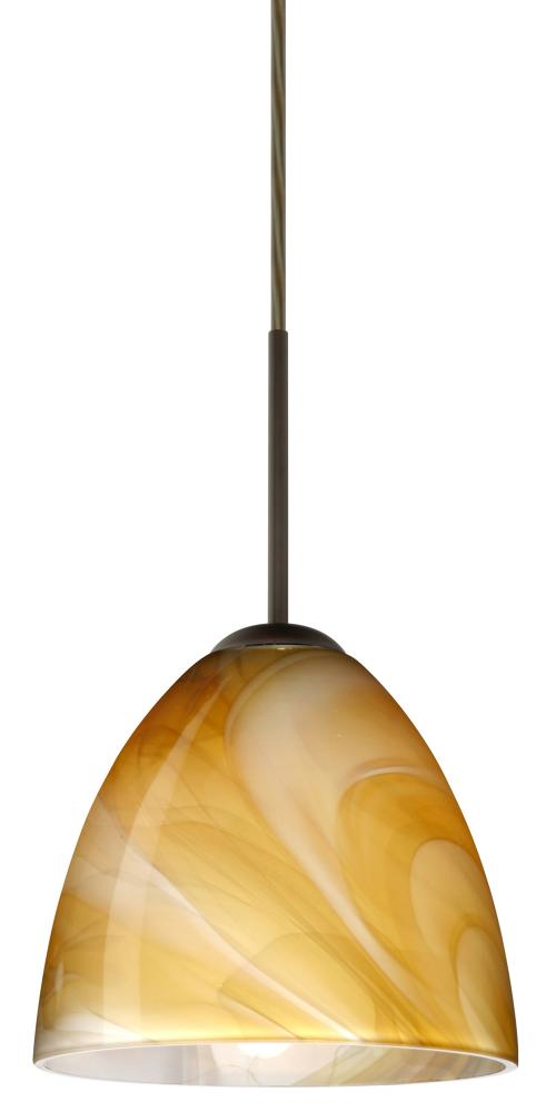 Besa Vila Pendant Bronze Honey 1x60W Medium Base, 15Ft. Cord