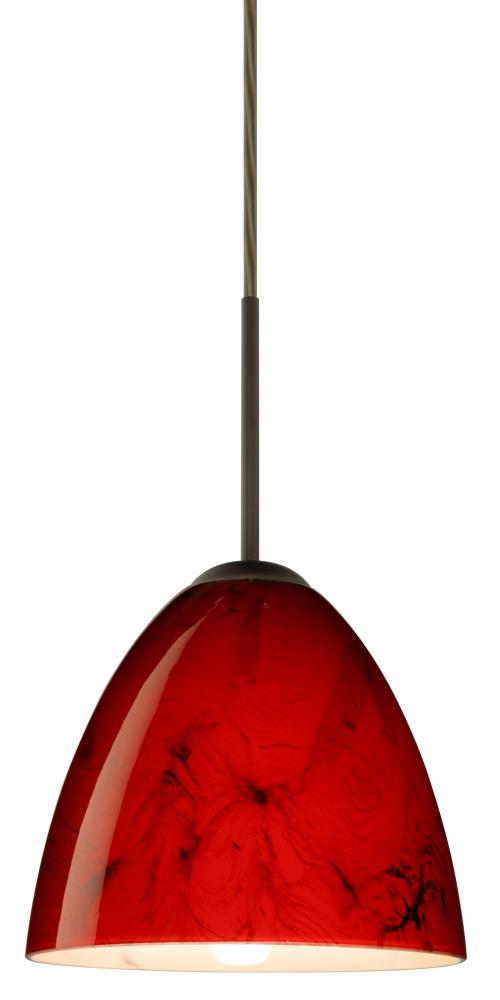 Besa Vila Pendant Bronze Magma 1x60W Medium Base, 15Ft. Cord