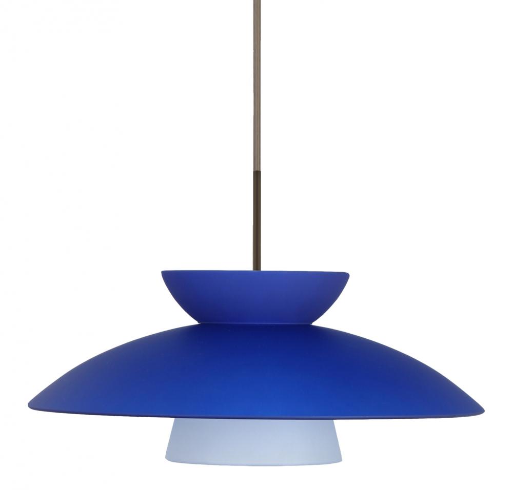 Besa Trilo 15 Pendant Blue Matte Bronze 1x9W LED