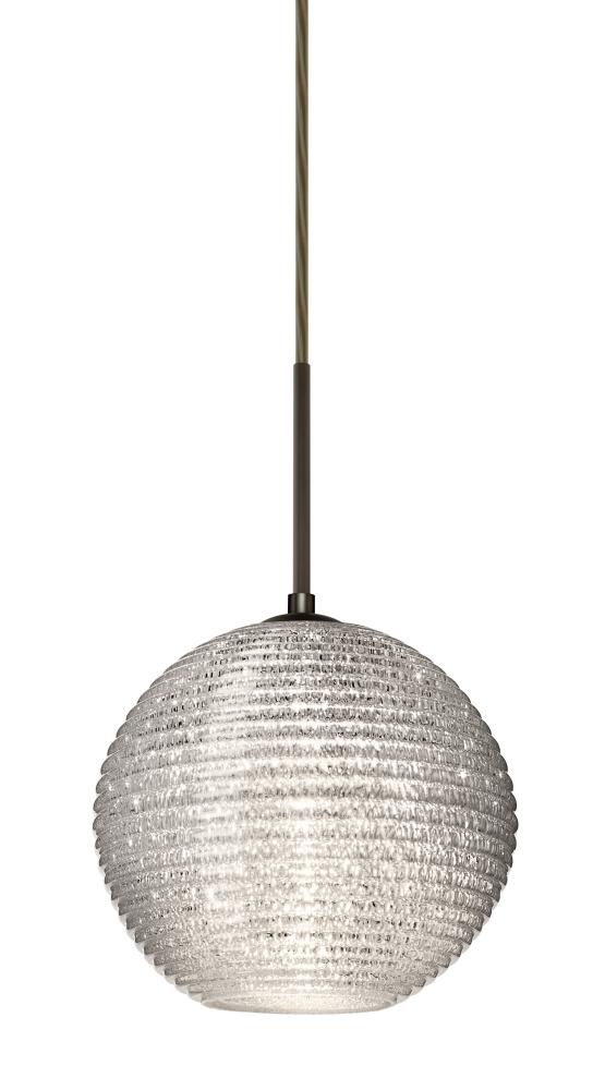 Besa Kristall 8 Pendant Bronze Glitter 1x75W Medium Base