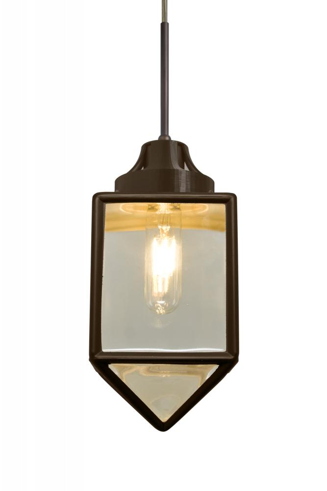 Besa, Bravo Cord Pendant, Bronze/Gold Bubble, Bronze Finish, 1x5W LED Filament